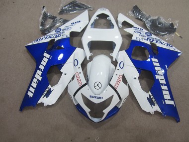 Carénage Moto Suzuki GSXR 600 K4 04-05 - Blanc Bleu Motul