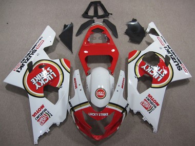 Carénage Moto Suzuki GSXR 600 K4 04-05 - Rouge Blanc Lucky Strike Motul