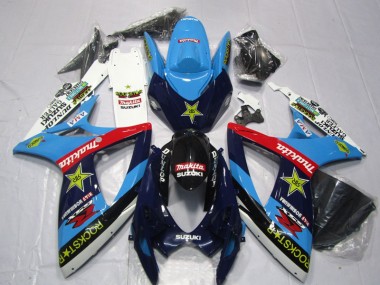 Carénage Moto Suzuki GSXR 600 K6 06-07 - Bleu Blanc Rockstar Makita