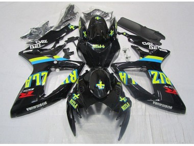 Carénage Moto Suzuki GSXR 600 K6 06-07 - Noir Jaune Rizla
