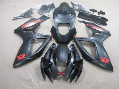 Carénage Moto Suzuki GSXR 600 K6 06-07 - Noir Rouge Décalque