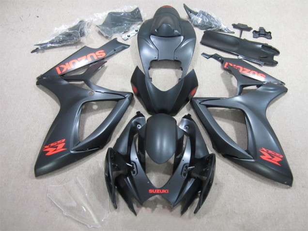 Carénage Moto Suzuki GSXR 600 K6 06-07 - Noir Rouge Décalque Carénage Moto Suzuki GSXR 600 K6 06-07 - Noir Rouge Décalque