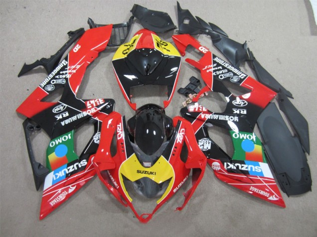 Carénage Moto Suzuki GSXR 600 K6 06-07 - Noir Rouge Jaune Jomo Carénage Moto Suzuki GSXR 600 K6 06-07 - Noir Rouge Jaune Jomo