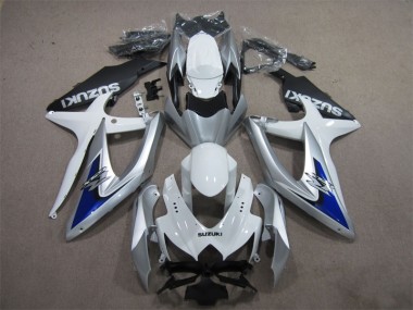 Carénage Moto Suzuki GSXR 600 K8 08-10 - Argent Bleu Blanc