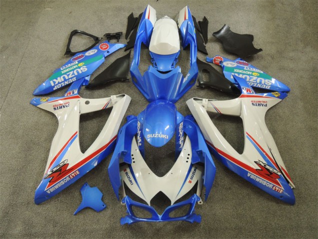Carénage Moto Suzuki GSXR 600 K8 08-10 - Bleu Blanc avec Décalque Carénage Moto Suzuki GSXR 600 K8 08-10 - Bleu Blanc avec Décalque