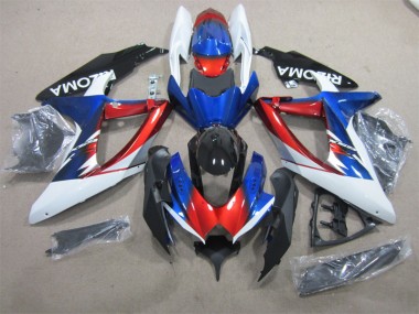 Carénage Moto Suzuki GSXR 600 K8 08-10 - Bleu Rouge Blanc