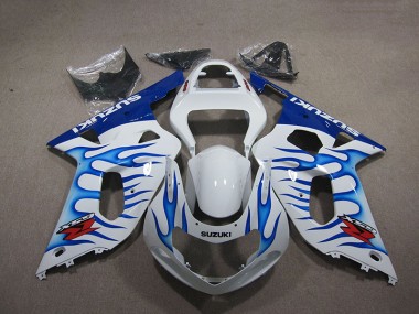 Carénage Moto Suzuki GSXR 750 K1 K2 K3 01-03 - Blanc Bleu Flamme