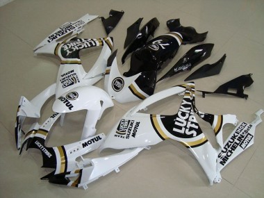 Carénage Moto Suzuki GSXR 750 K6 06-07 - Blanc Lucky Strike Noir Motul