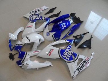 Carénage Moto Suzuki GSXR 750 K6 06-07 - Bleu Blanc Lucky Strike Motul 34