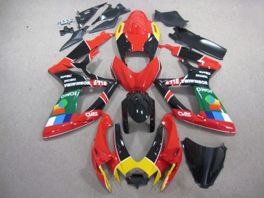 Carénage Moto Suzuki GSXR 750 K6 06-07 - Rouge Noir Vert