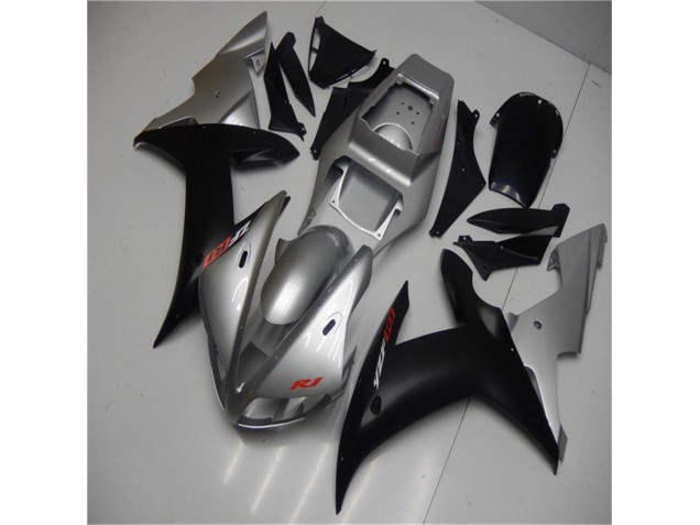 Carénage Moto Yamaha R1 02-03 - Argent Noir Carénage Moto Yamaha R1 02-03 - Argent Noir
