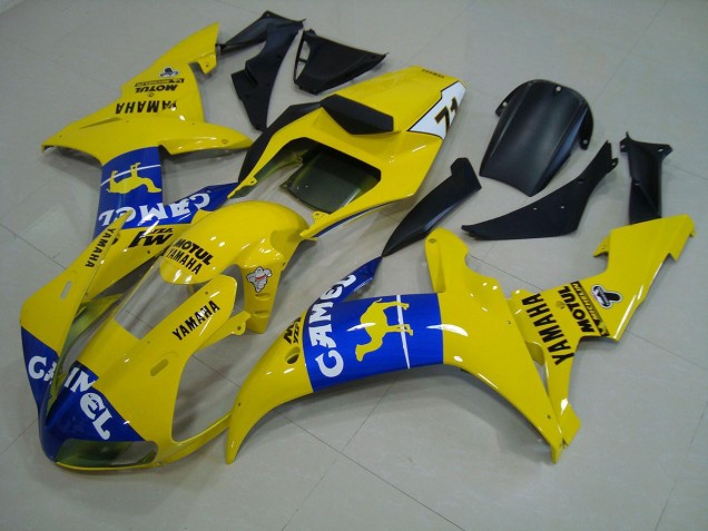 Carénage Moto Yamaha R1 02-03 - Bleu Jaune