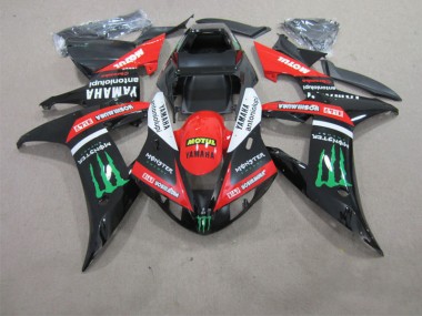 Carénage Moto Yamaha R1 02-03 - Noir Rouge Motul