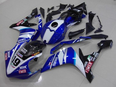 Carénage Moto Yamaha R1 07-08 - Blanc Bleu