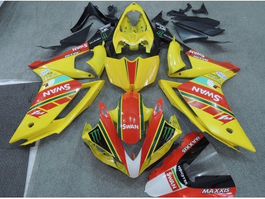 Carénage Moto Yamaha R1 07-08 - Jaune Rouge Swan