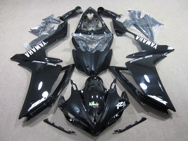 Carénage Moto Yamaha R1 07-08 - Noir Blanc Décalque Carénage Moto Yamaha R1 07-08 - Noir Blanc Décalque