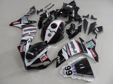 Carénage Moto Yamaha R1 07-08 - Noir Blanc Décalque Packs