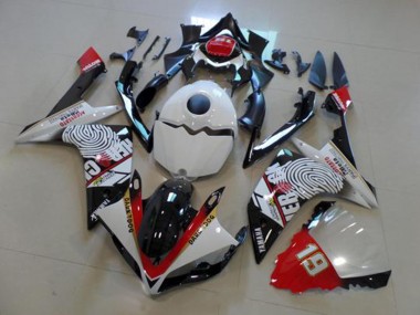 Carénage Moto Yamaha R1 07-08 - Noir Blanc Rouge