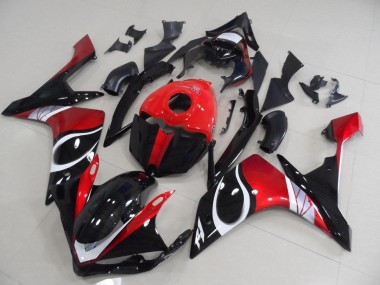 Carénage Moto Yamaha R1 07-08 - Noir Rouge Brillant