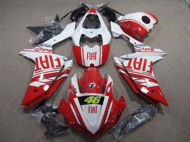 Carénage Moto Yamaha R1 07-08 - Rouge Blanc Fiat 46