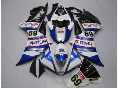 Carénage Moto Yamaha R1 09-11 - Blanc Bleu Sterilgarda SCALZ 69