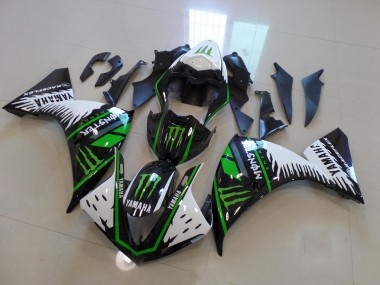 Carénage Moto Yamaha R1 09-11 - Blanc Vert Big Monster