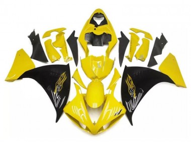 Carénage Moto Yamaha R1 09-11 - Jaune Noir