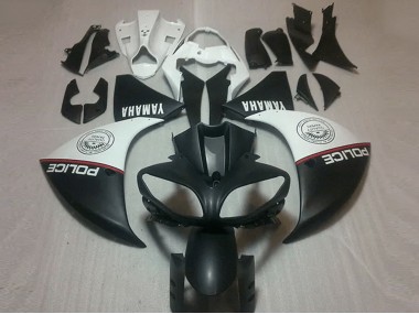 Carénage Moto Yamaha R1 09-11 - Noir Mat Blanc