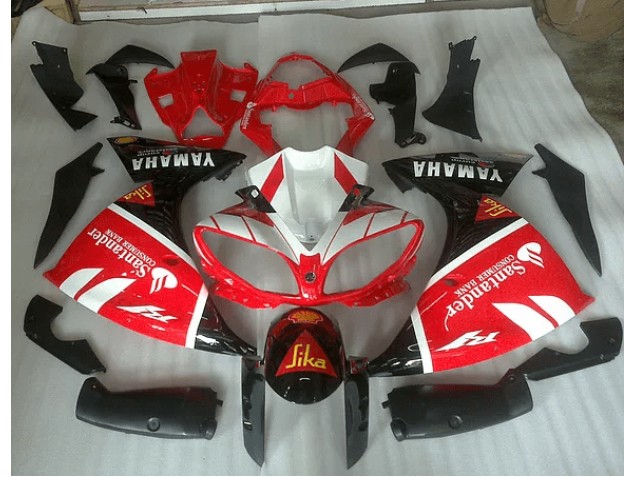 Carénage Moto Yamaha R1 09-11 - Rouge Blanc et Noir Graphique