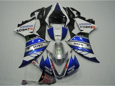 Carénage Moto Yamaha R1 12-14 - Bleu Blanc IVECO