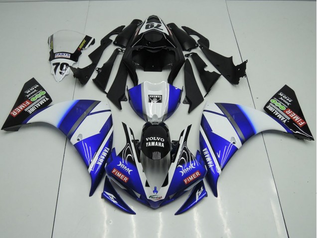 Carénage Moto Yamaha R1 12-14 - Bleu Noir Sterilgarda