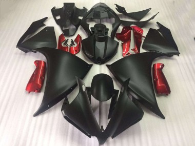 Carénage Moto Yamaha R1 12-14 - Noir Mat Brillant Rouge