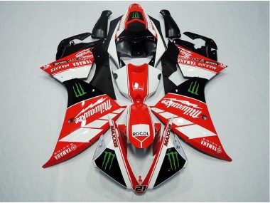 Carénage Moto Yamaha R1 12-14 - Rouge Blanc Rocol