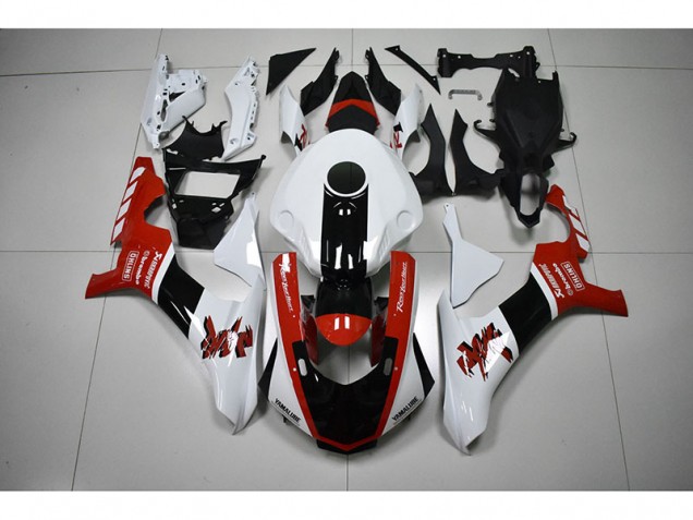 Carénage Moto Yamaha R1 15-19 - Blanc Rouge Noir Carénage Moto Yamaha R1 15-19 - Blanc Rouge Noir