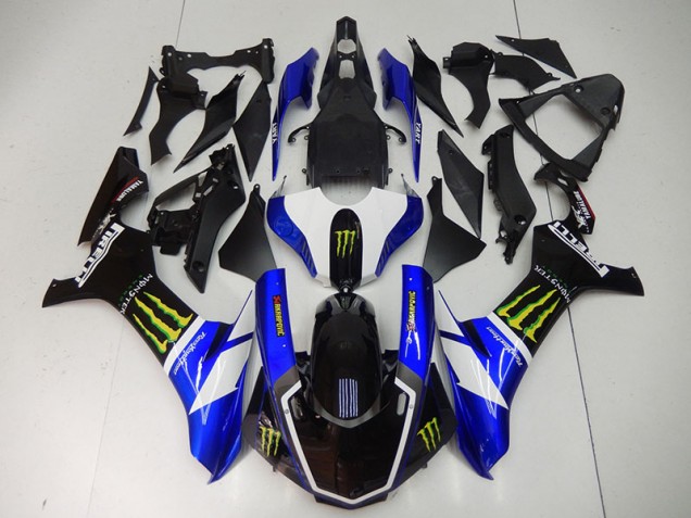 Carénage Moto Yamaha R1 15-19 - Bleu Noir Monster Carénage Moto Yamaha R1 15-19 - Bleu Noir Monster