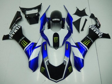 Carénage Moto Yamaha R1 15-19 - Noir Bleu Monster