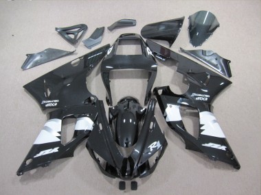 Carénage Moto Yamaha R1 98-99 - Noir Blanc Décalque