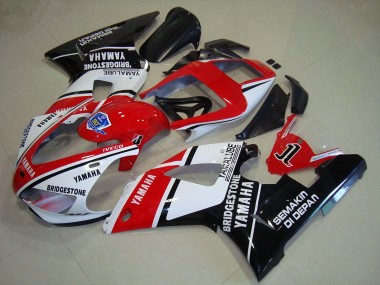 Carénage Moto Yamaha R1 98-99 - Noir Rouge Décalque