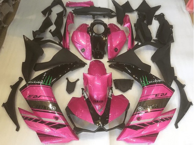 Carénage Moto Yamaha R3 15-22 - Rose et Noir Carénage Moto Yamaha R3 15-22 - Rose et Noir