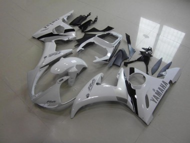 Carénage Moto Yamaha R6 03-05 - Blanc et Gris Décalque