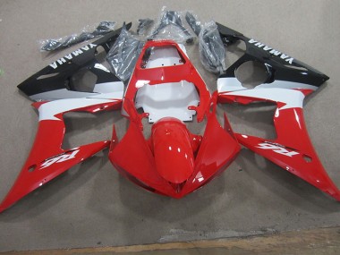 Carénage Moto Yamaha R6 03-05 - Rouge Blanc Décalque