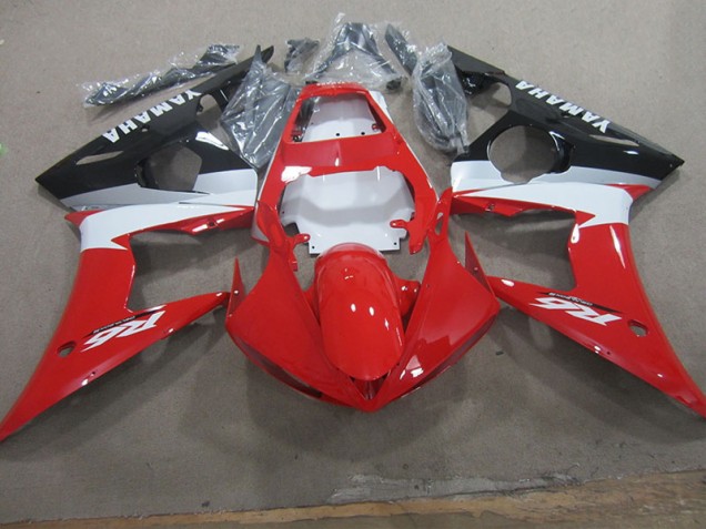 Carénage Moto Yamaha R6 03-05 - Rouge Blanc Décalque