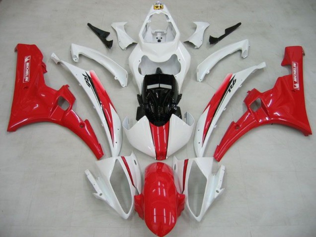 Carénage Moto Yamaha R6 06-07 - Blanc Rouge Michelin Carénage Moto Yamaha R6 06-07 - Blanc Rouge Michelin