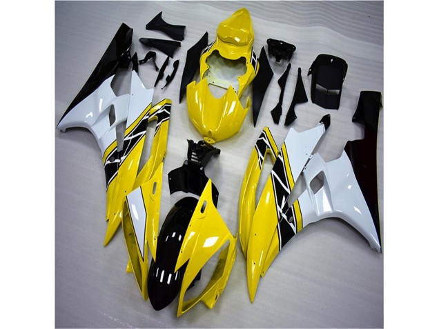 Carénage Moto Yamaha R6 06-07 - Jaune Blanc Noir Carénage Moto Yamaha R6 06-07 - Jaune Blanc Noir