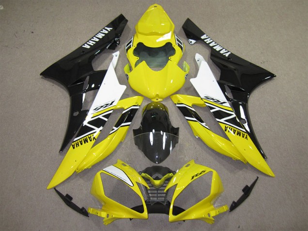 Carénage Moto Yamaha R6 06-07 - Jaune Noir Décalque Carénage Moto Yamaha R6 06-07 - Jaune Noir Décalque