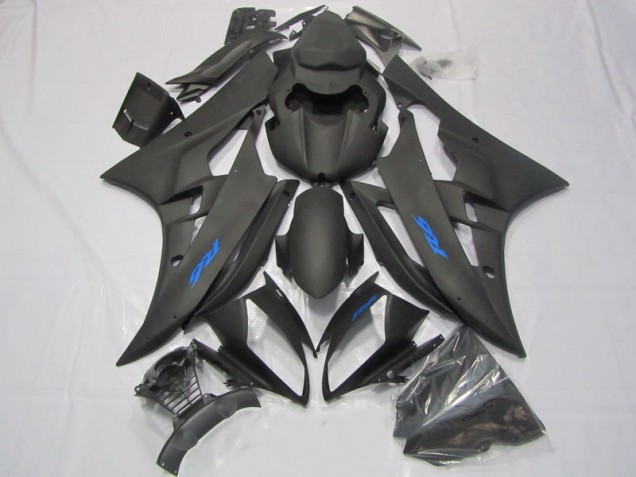 Carénage Moto Yamaha R6 06-07 - Noir Bleu Décalque Carénage Moto Yamaha R6 06-07 - Noir Bleu Décalque