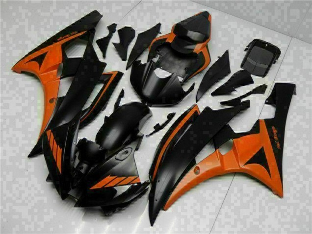 Carénage Moto Yamaha R6 06-07 - Orange Noir Carénage Moto Yamaha R6 06-07 - Orange Noir