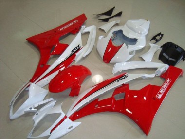 Carénage Moto Yamaha R6 06-07 - Rouge Blanc