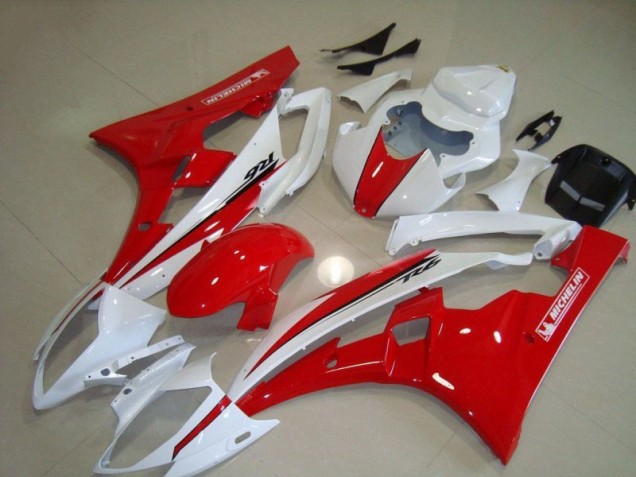 Carénage Moto Yamaha R6 06-07 - Rouge Blanc Carénage Moto Yamaha R6 06-07 - Rouge Blanc