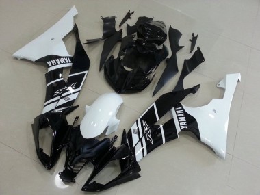 Carénage Moto Yamaha R6 08-16 - Blanc et Noir